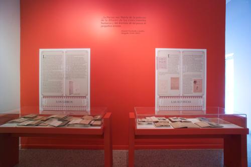 Vista de sala. De la pluma a la imprenta: La cultura impresa en Puerto Rico 1806 - 1906. 2009