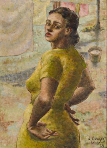 Luisa Geigel de Gandía, Lorenza, la lavandera, 1939; óleo sobre lienzo