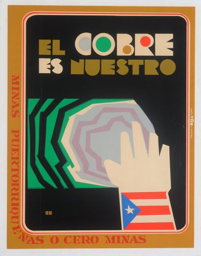 Rafael Rivera Rosa, El Cobre es Nuestro, 1973; serigrafía