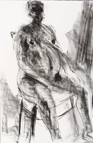 Martin García Rivera, “Boceto # 136”, 1992; Carboncillo sobre papel 36” x 24”