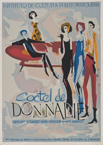 Rafael Tufiño, Coctel de Don Nadie, 1964; serigrafía