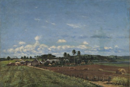 Francisco Oller y Cestero, La Hacienda Aurora 1888-1890; óleo sobre tabla