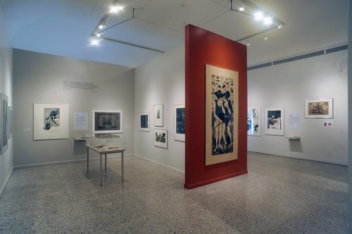 Vista de sala. Premios de la Bienal de San Juan del Grabado Latinoamericano y del Caribe: 1970-2001. Foto Jesús E. Marrero