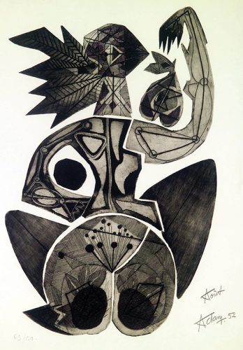 Henri George Adam, August, 1952; aguafuerte y buril