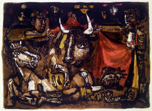 Antoni Clavé, Dearth of a Toreador, 1952; litografía a color