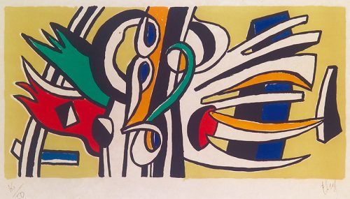 Fernand Léger, Flowers, 1951; litografía