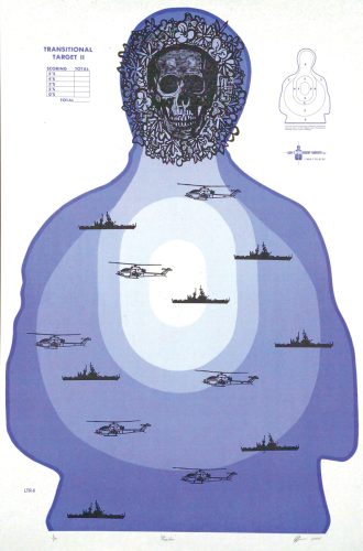 Garvin Sierra, “Poseidón”, 1/10, 2004; xilografía y serigrafía, 38 1/8” x 25 1/4”