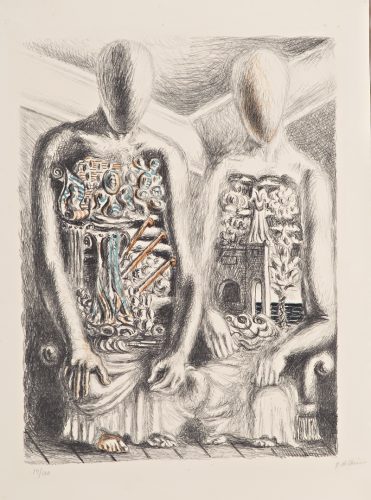 Giorgio De Chirico Two seated fugures c1931